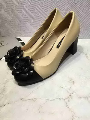 CHANEL Shallow mouth Block heel Shoes Women--022